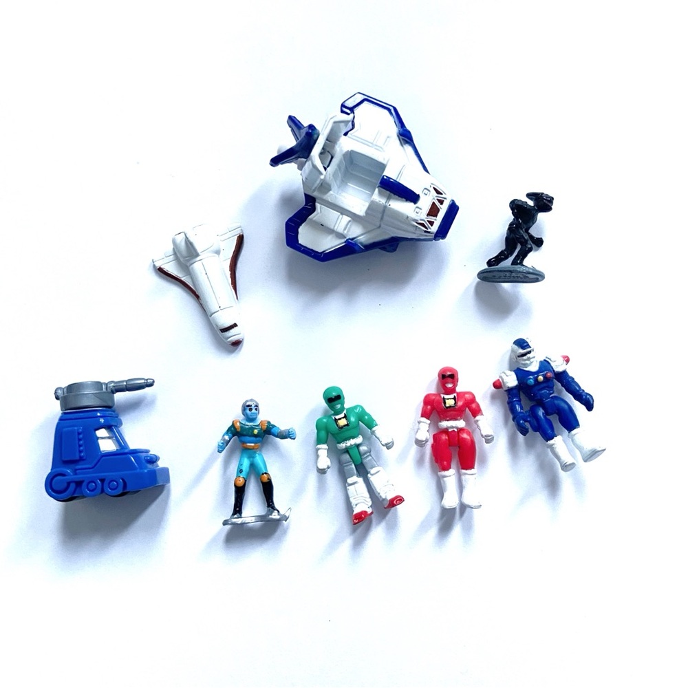 Micro Power Ranger Figurines and Vehicles Mini Tiny Vintage 90s
